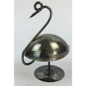 Art Deco 1930’s Napier Silver Plate Cocktail Pick Holder Swan- Rare